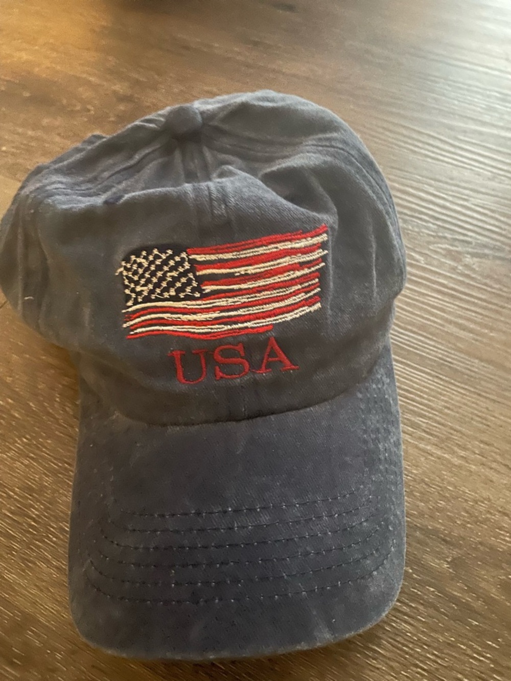 black wash american flag baseball cap